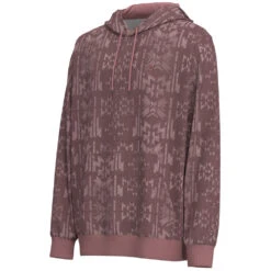 HOOey "Mesa" Hoody Maroon W/Aztec Pattern -Hooey Brands HH23 010 FAOption Custom View 2