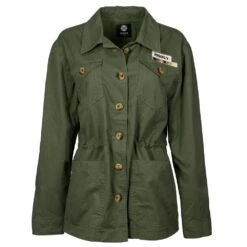 HOOey "Ladies Military Jacket" Green With Logo