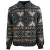 "Presidio" Hooey Bomber Jacket Tan/Brown Aztec Pattern -Hooey Brands HJ090BRAZ front