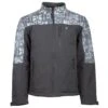 "Hooey Softshell Jacket" Charcoal W/Aztec Detailing -Hooey Brands HJ092CHAZ