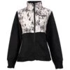 HOOey "Ladies Tech Fleece Jacket" Black W/Aztec Pattern -Hooey Brands HJ103BKAZ