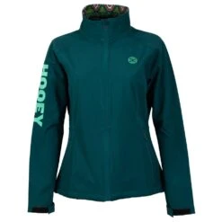 HOOey "Ladies Soft Shell Jacket" Teal W/Multi Color Pattern Lining