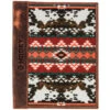 HOOey "Ponderosa" Leather Notebook Cover Brown/Red/White Pattern -Hooey Brands HNC23 1DSpring202301
