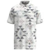 HOOey "Hot-Shot" White W/Aztec Polo -Hooey Brands HP022WHAZFRONT1