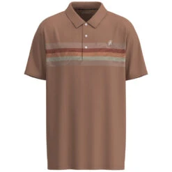 HOOey "The Weekender" Clay W/Multi Color Stripes Polo