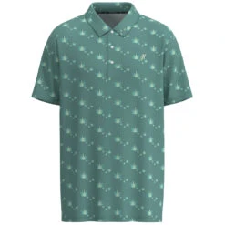 HOOey "The Weekender" Teal W/Agave Leaf Pattern Polo