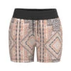 HOOey "Oasis" Shorts White W/Pink/Black Pattern -Hooey Brands HS002WH ecomm