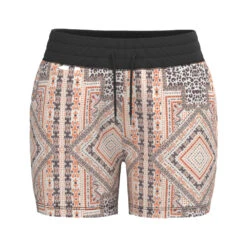 HOOey "Oasis" Shorts White W/Pink/Black Pattern