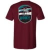 HOOey "Cheyenne" Cranberry T-shirt W/Pocket -Hooey Brands HT1508MA back