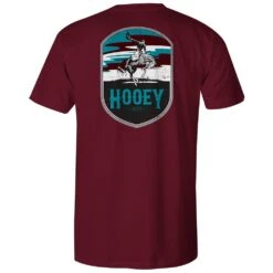 HOOey "Cheyenne" Cranberry T-shirt W/Pocket