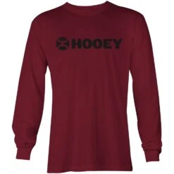 HOOey "Lock-Up" Cranberry Long Sleeve Tee