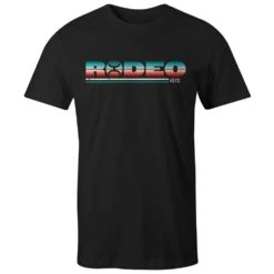 HOOey "Rodeo" Black T-shirt W/Serape
