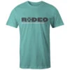 HOOey "Rodeo" Turquoise W/Grey/White Logo T-shirt -Hooey Brands HT1532TQ front