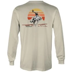 HOOey "Sunset Bronc" Cream Long Sleeve Tee Shirt