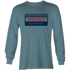 HOOey "Horizon" Dust Blue Long Sleeve Tee Shirt