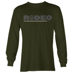 HOOey "Rodeo" Olive Long Sleeve With Grey / White Logo