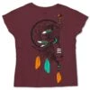 HOOey "Spirit" Cranberry T-shirt W/a Horse Dreamcatcher -Hooey Brands HT1539MA