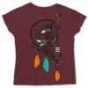 HOOey Youth "Spirit" Cranberry T-shirt W/a Horse Dreamcatcher