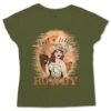 HOOey "Rowdy Jane" Olive T-shirt W/Cowgirl Logo -Hooey Brands HT1541OL