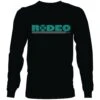 HOOey "Rodeo" Black /Teal Long Sleeve T-shirt -Hooey Brands HT1559BK FRONT
