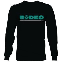 HOOey "Rodeo" Black /Teal Long Sleeve T-shirt