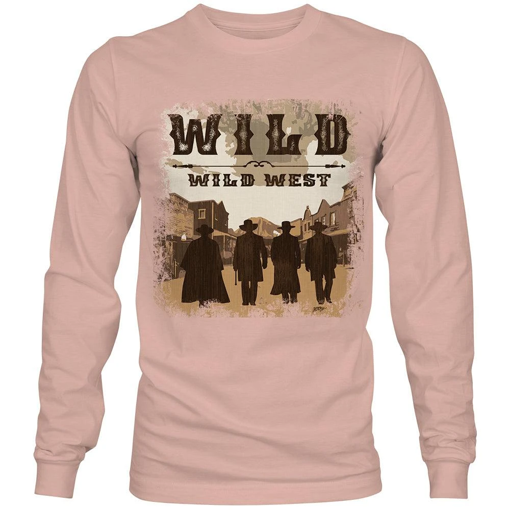 HOOey "Wild Wild West" Light Pink Long Sleeve T-shirt 1 HOOey "Wild Wild West" Light Pink Long Sleeve T-shirt