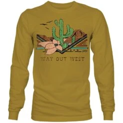 HOOey Youth "Way Out West" Mustard Long Sleeve T-shirt