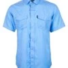 HOOey "Sol" Sky Blue Short Sleeve Pearl Snap Shirt -Hooey Brands HT1610BL