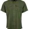 HOOey "Sol" Olive Short Sleeve Pearl Snap Shirt -Hooey Brands HT1610OL
