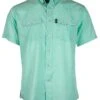 HOOey "Sol" Sea Foam Short Sleeve Pearl Snap Shirt -Hooey Brands HT1610TL