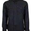 HOOey "Sol" Black Long Sleeve Pearl Snap Shirt -Hooey Brands HT1612BK