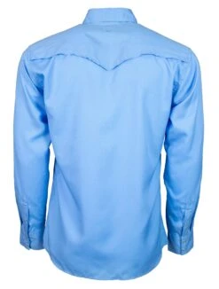 HOOey "Sol" Sky Blue Long Sleeve Pearl Snap Shirt -Hooey Brands HT1612BL BACK