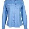 HOOey "Sol" Ladies Sky Blue Long Sleeve Pearl Snap Shirt -Hooey Brands HT1613BL