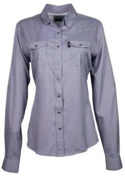 HOOey "Sol" Ladies Violet Long Sleeve Pearl Snap Shirt
