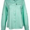 HOOey "Sol" Ladies Sea Foam Long Sleeve Pearl Snap Shirt -Hooey Brands HT1613TL