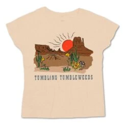 HOOey "Tumbling Tumbleweeds" Cream Tee