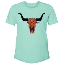 HOOey Youth "Floral Skull" Turquoise Tee