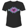 HOOey Youth "Rope Like A Girl" Black W/Multi Color Aztec T-shirt -Hooey Brands HT1636BK 14c9c6bb a5ef 413a b0a8 73f1eaf297f2