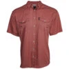 HOOey "Sol" Marsala Short Sleeve Pearl Snap Shirt -Hooey Brands HT1660OR front