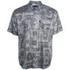 HOOey "Sol" Charcoal Bandana Pattern Short Sleeve Pearl Snap Shirt -Hooey Brands HT1661CH front