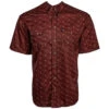 HOOey "Sol" Red Agave Pattern Short Sleeve Pearl Snap Shirt -Hooey Brands HT1661RD front