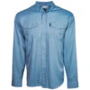 HOOey "Sol" Ashley Blue Long Sleeve Pearl Snap Shirt -Hooey Brands HT1662LTBL front