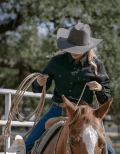 HOOey New! "Sol Competition" Ladies Black Long Sleeve -Hooey Brands HT1664BK Spring2023 Jordan 04