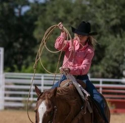 HOOey New! "Sol Competition" Ladies Tea Rose Long Sleeve -Hooey Brands HT1664PK Spring2023 Jordan 03