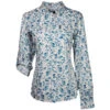 HOOey "Sol" Ladies White Floral Pattern Long Sleeve Pearl Snap Shirt -Hooey Brands HT1667WH Front