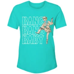 HOOey "Bang Bang Baby" Turquoise W/White Logo T-shirt