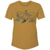 HOOey "Comanche" Mustard W/Cranberry/Blue Logo T-shirt -Hooey Brands HT1670MU