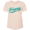 Youth "Hooey Varsity" Peach W/Teal Logo T-shirt -Hooey Brands HT1673LTPK 16987d71 1a98 43a2 a107 ae796bf5733d