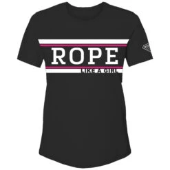 HOOey "Rope Like A Girl" Black W/RLAG Logo T-shirt