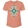 HOOey Youth "Tucson" Terracotta W/Mint/Turquoise Logo T-shirt -Hooey Brands HT1675PK be9f2709 75c4 4fa0 a66d c8763d257155
